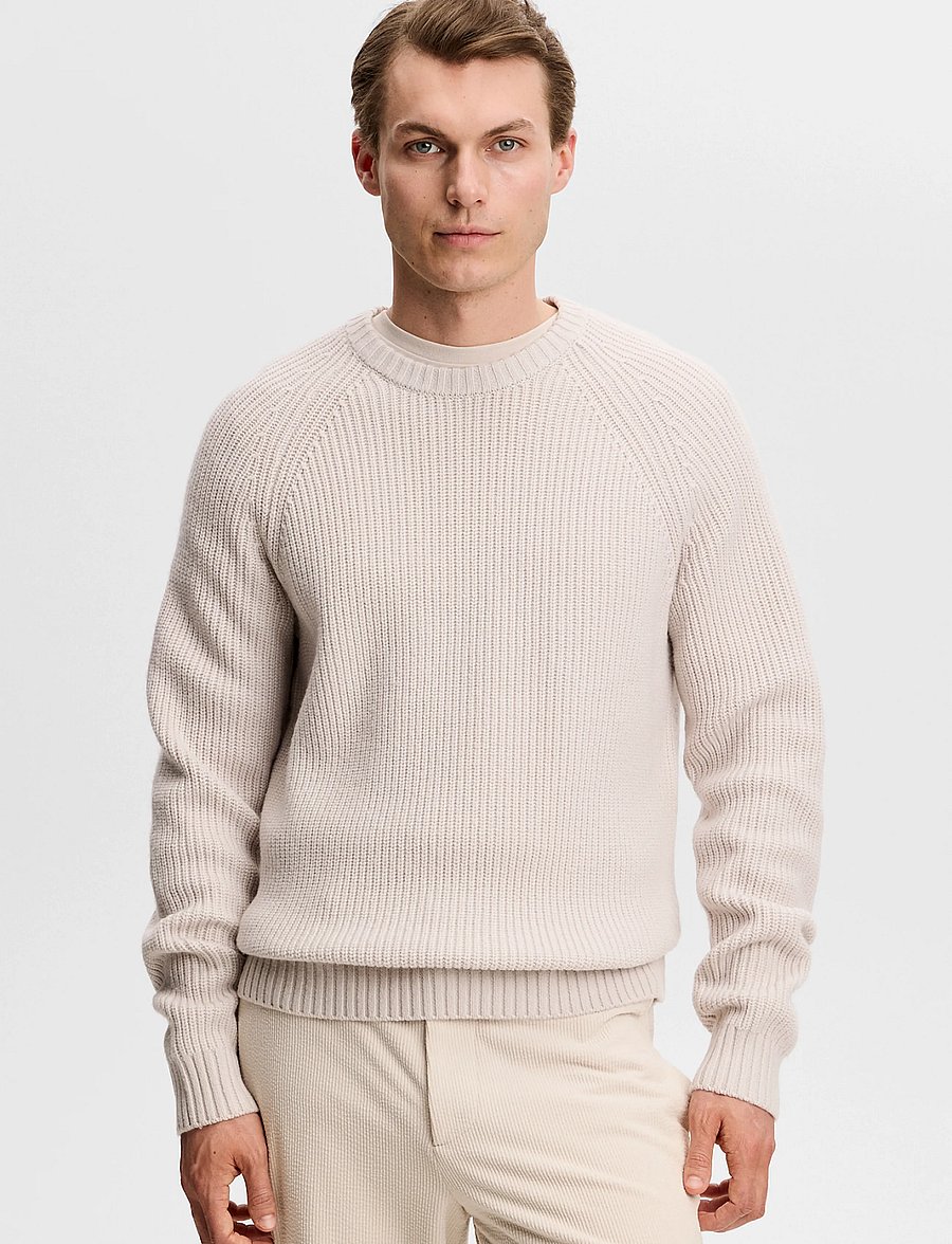 J. Lindeberg - Hallow Knitted Crew Neck - rund hals - moonbeam - 0