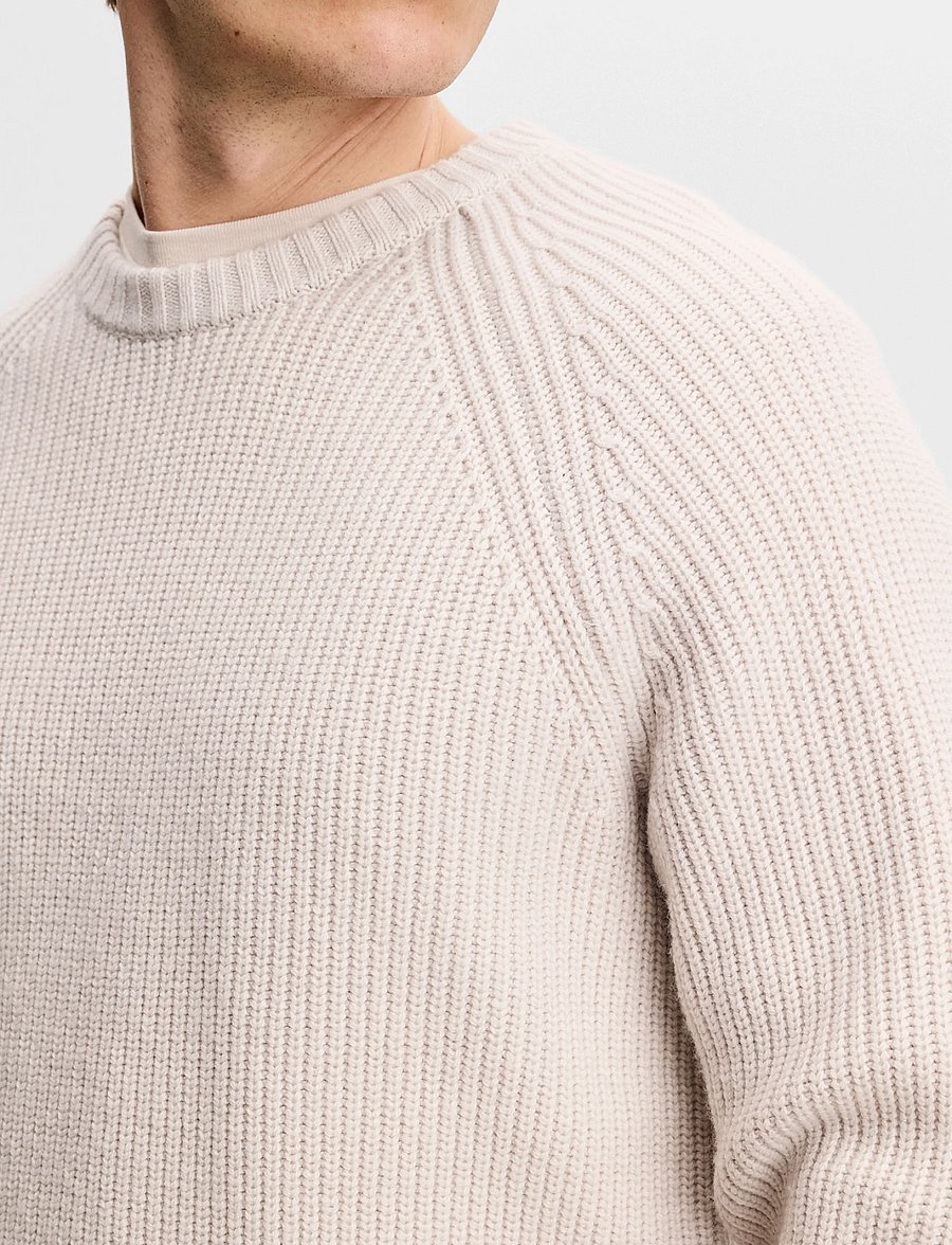 J. Lindeberg - Hallow Knitted Crew Neck - rund hals - moonbeam - 4
