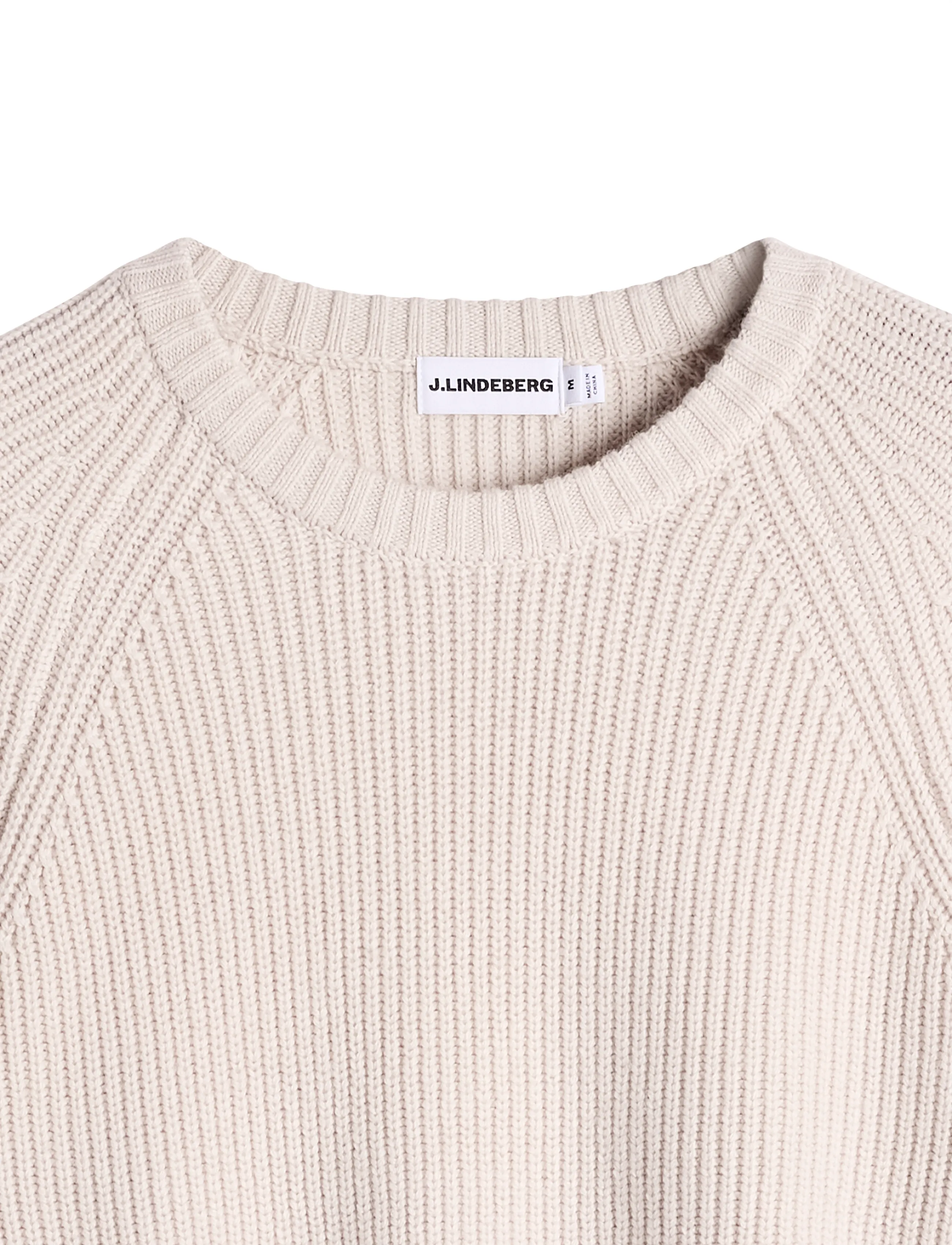 J. Lindeberg - Hallow Knitted Crew Neck - rund hals - moonbeam - 5