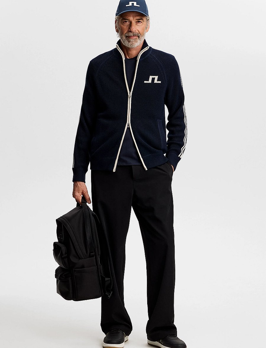 J. Lindeberg - Craig Zip Knit Cardigan - full zip tröjor - jl navy - 3