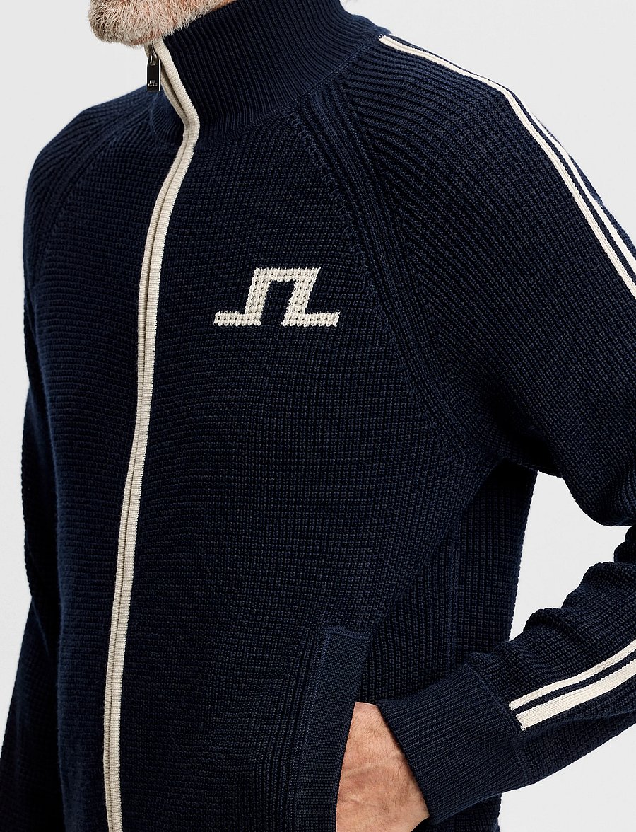 J. Lindeberg - Craig Zip Knit Cardigan - full zip tröjor - jl navy - 4