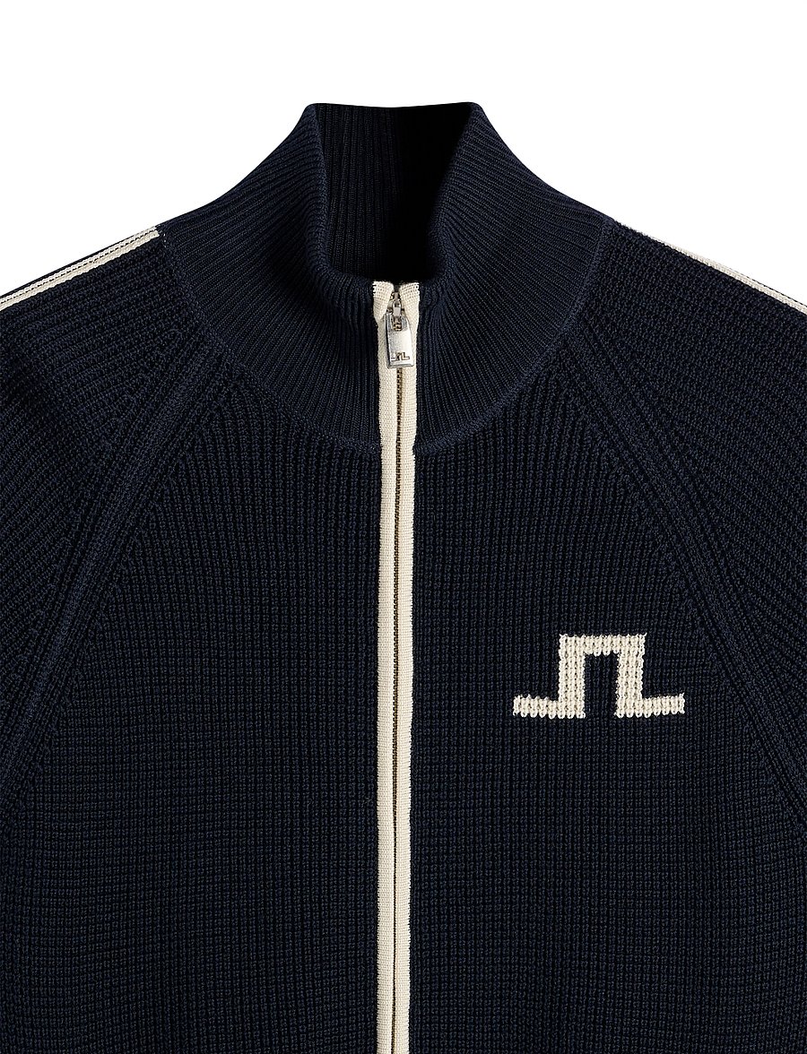 J. Lindeberg - Craig Zip Knit Cardigan - full zip tröjor - jl navy - 5