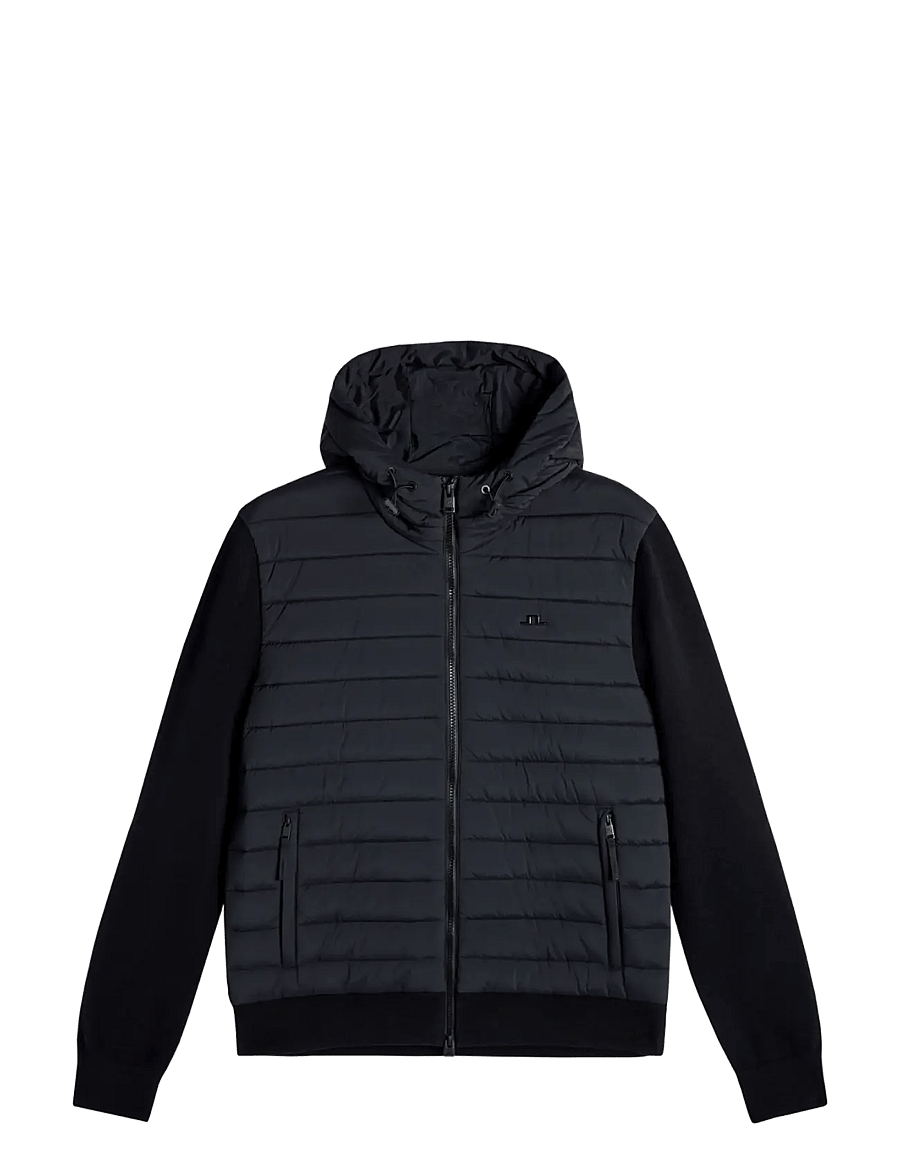 J. Lindeberg - Thaden Knit Hood Hybrid Jacket - hybrid-jacken - black - 0
