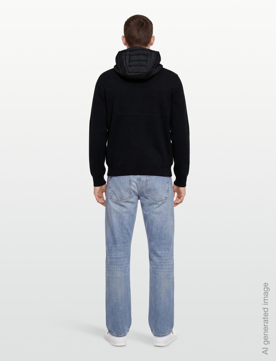 J. Lindeberg - Thaden Knit Hood Hybrid Jacket - hybrid-jacken - black - 4