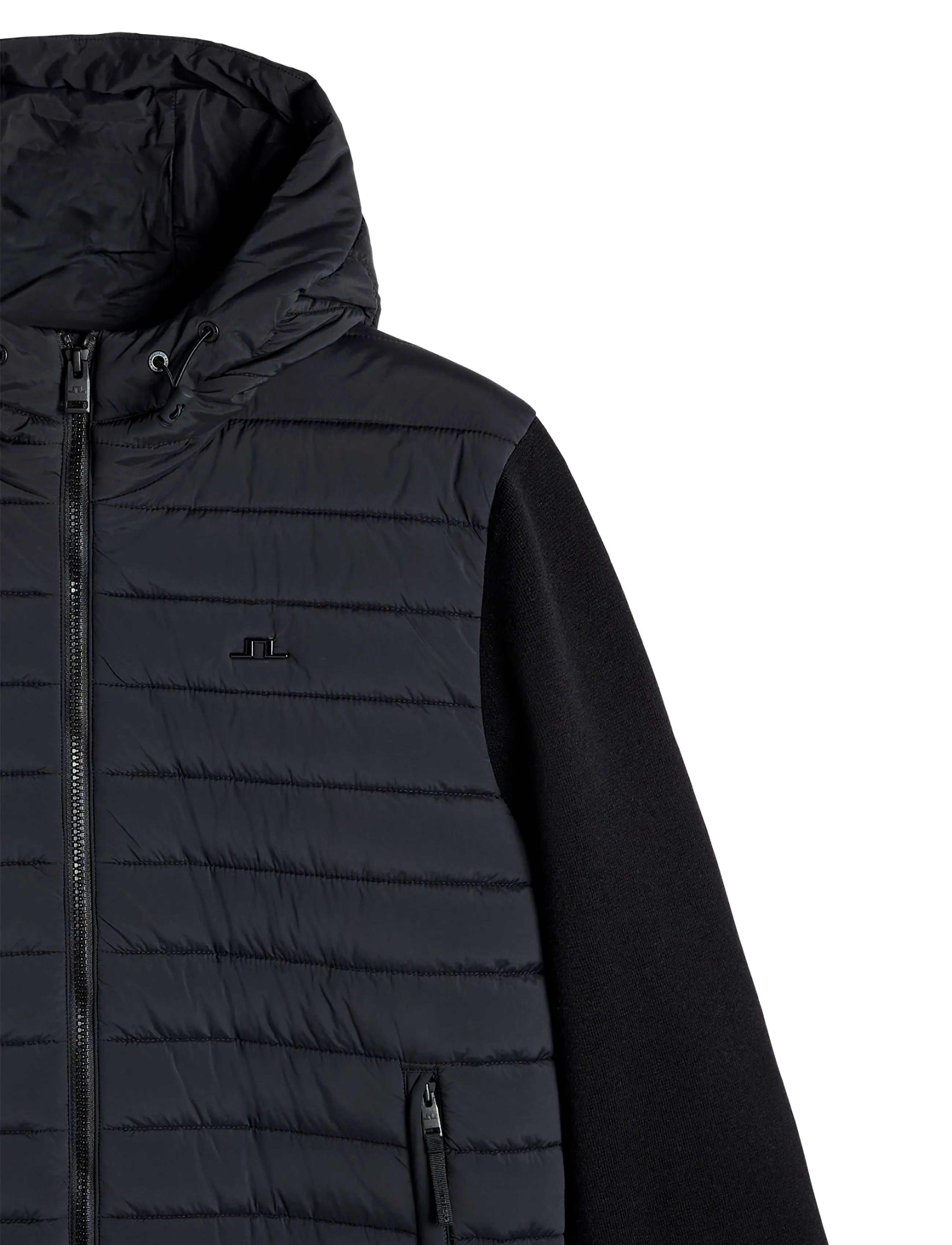J. Lindeberg - Thaden Knit Hood Hybrid Jacket - hybrid jackets  - black - 1