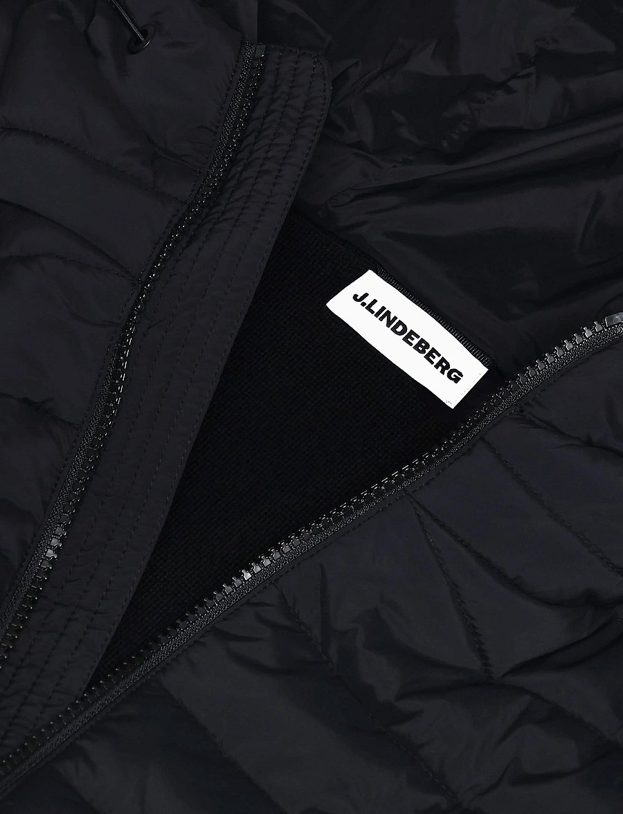 J. Lindeberg - Thaden Knit Hood Hybrid Jacket - hybrid jackets - black - 2