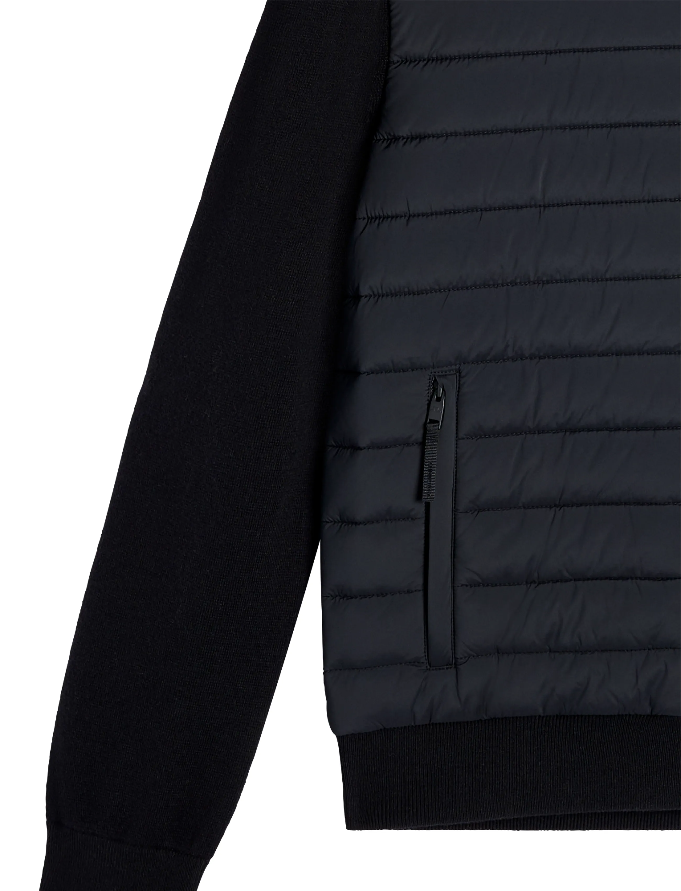 J. Lindeberg - Thaden Knit Hood Hybrid Jacket - hybrid jackets  - black - 2