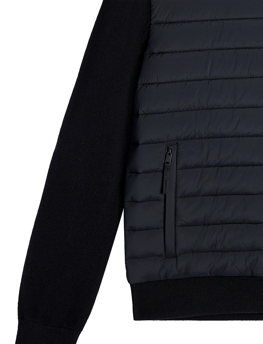 J. Lindeberg - Thaden Knit Hood Hybrid Jacket - hybrid-jacken - black - 2