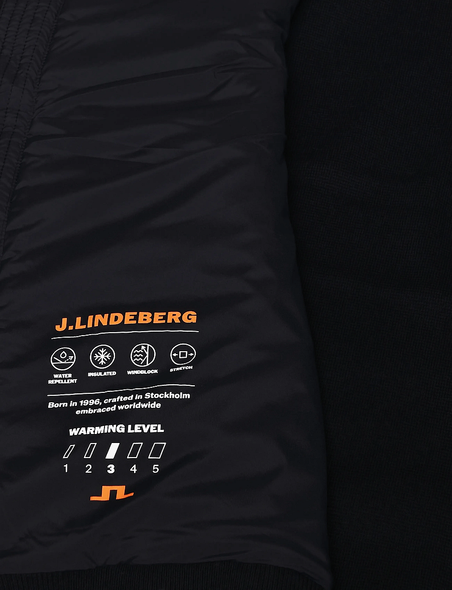 J. Lindeberg - Thaden Knit Hood Hybrid Jacket - hybrid jackets - black - 5