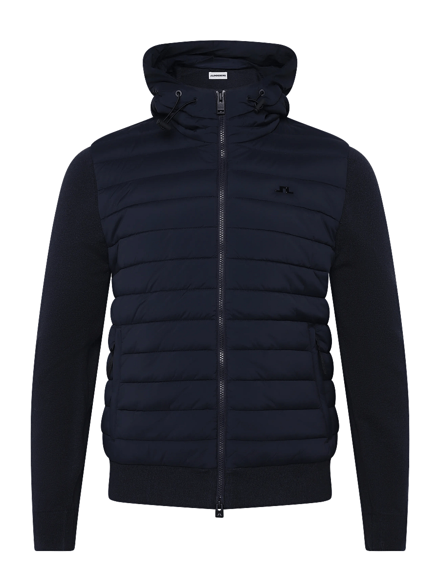 J. Lindeberg - Thaden Knit Hood Hybrid Jacket - hybridjackor - jl navy - 1