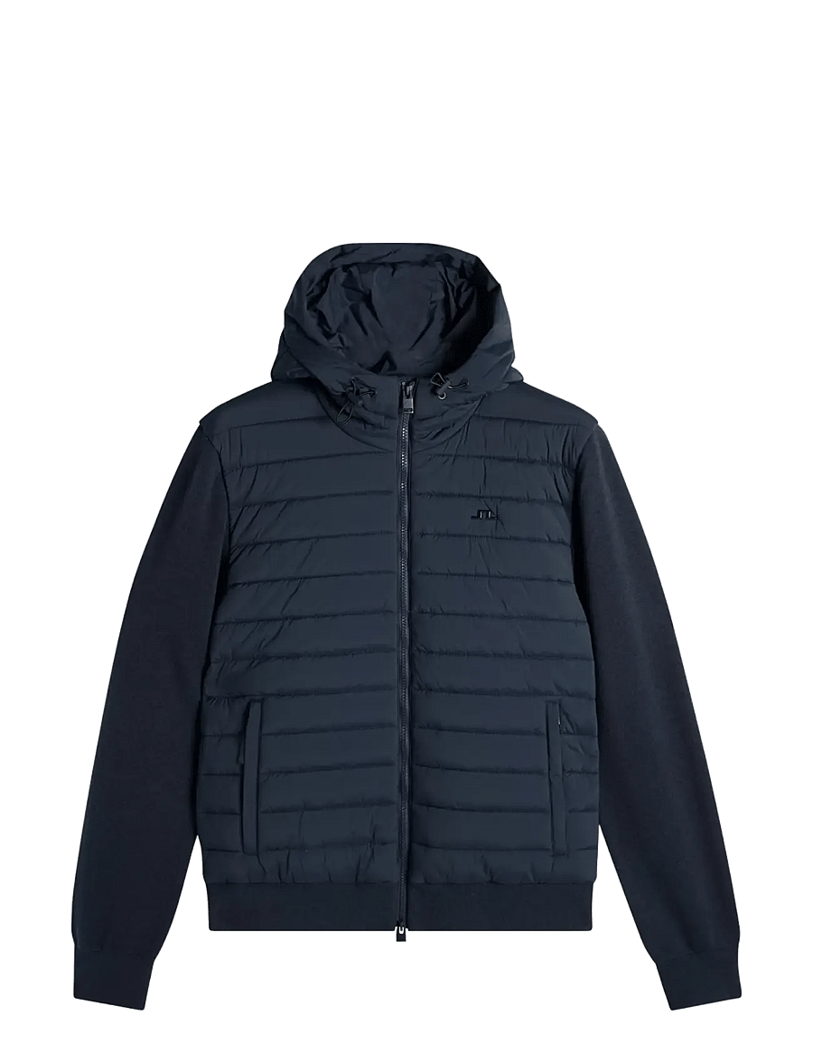 J. Lindeberg - Thaden Knit Hood Hybrid Jacket - hübriidjoped - jl navy - 0