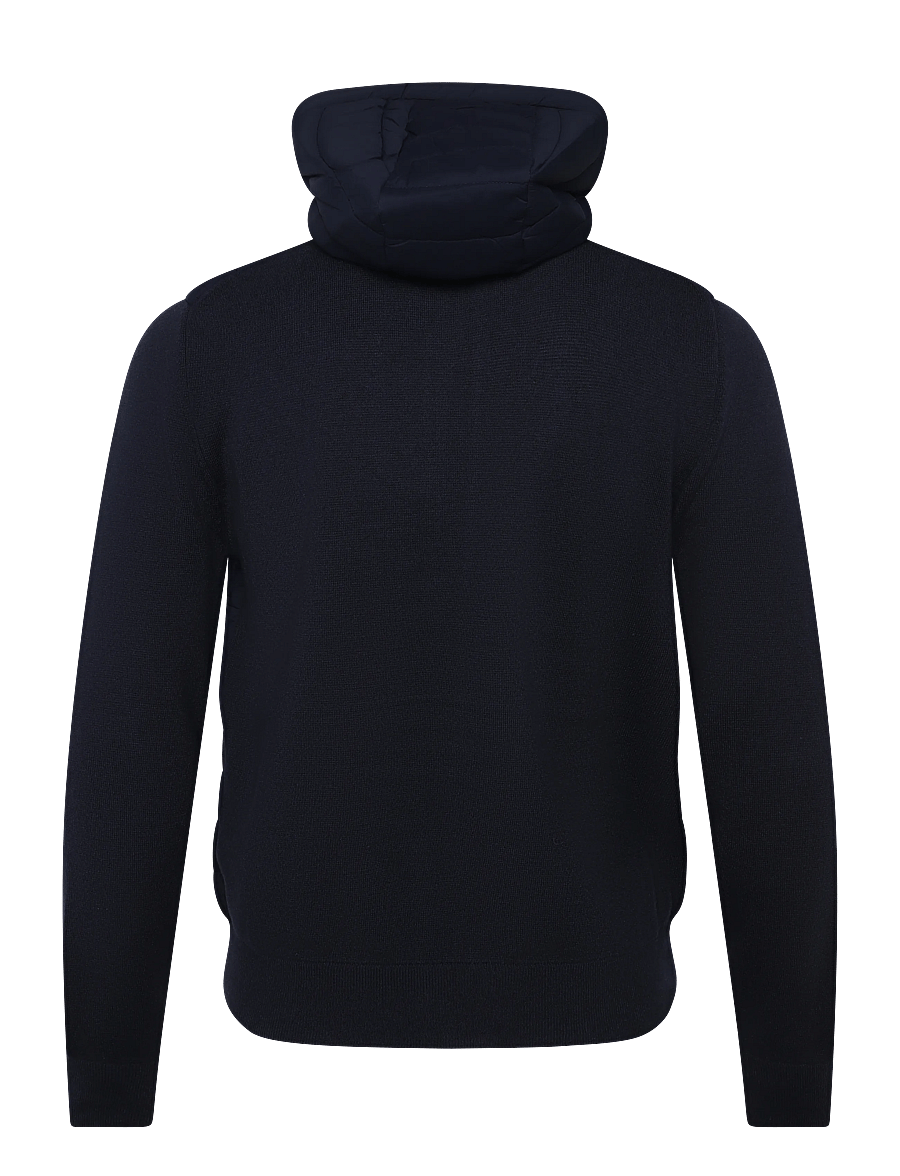 J. Lindeberg - Thaden Knit Hood Hybrid Jacket - hybridjackor - jl navy - 2
