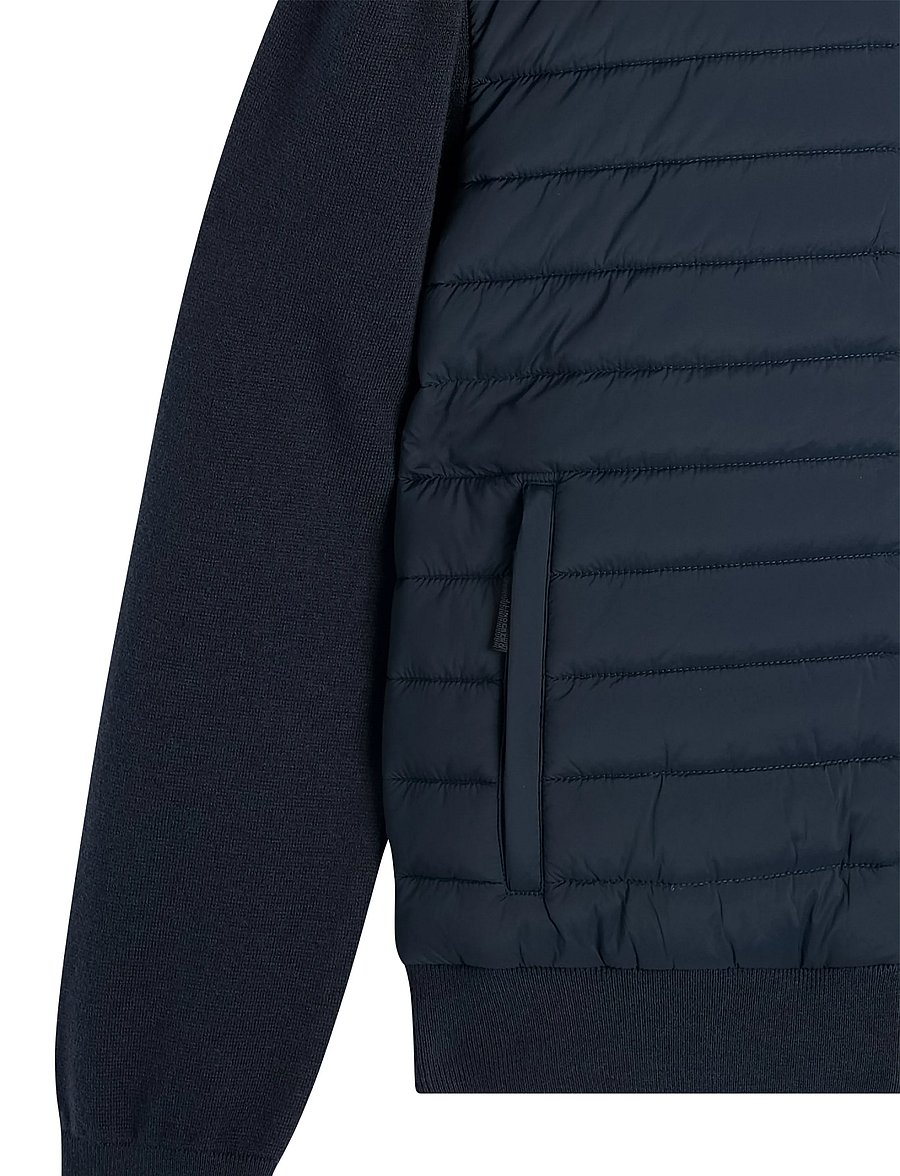 J. Lindeberg - Thaden Knit Hood Hybrid Jacket - hübriidjoped - jl navy - 2