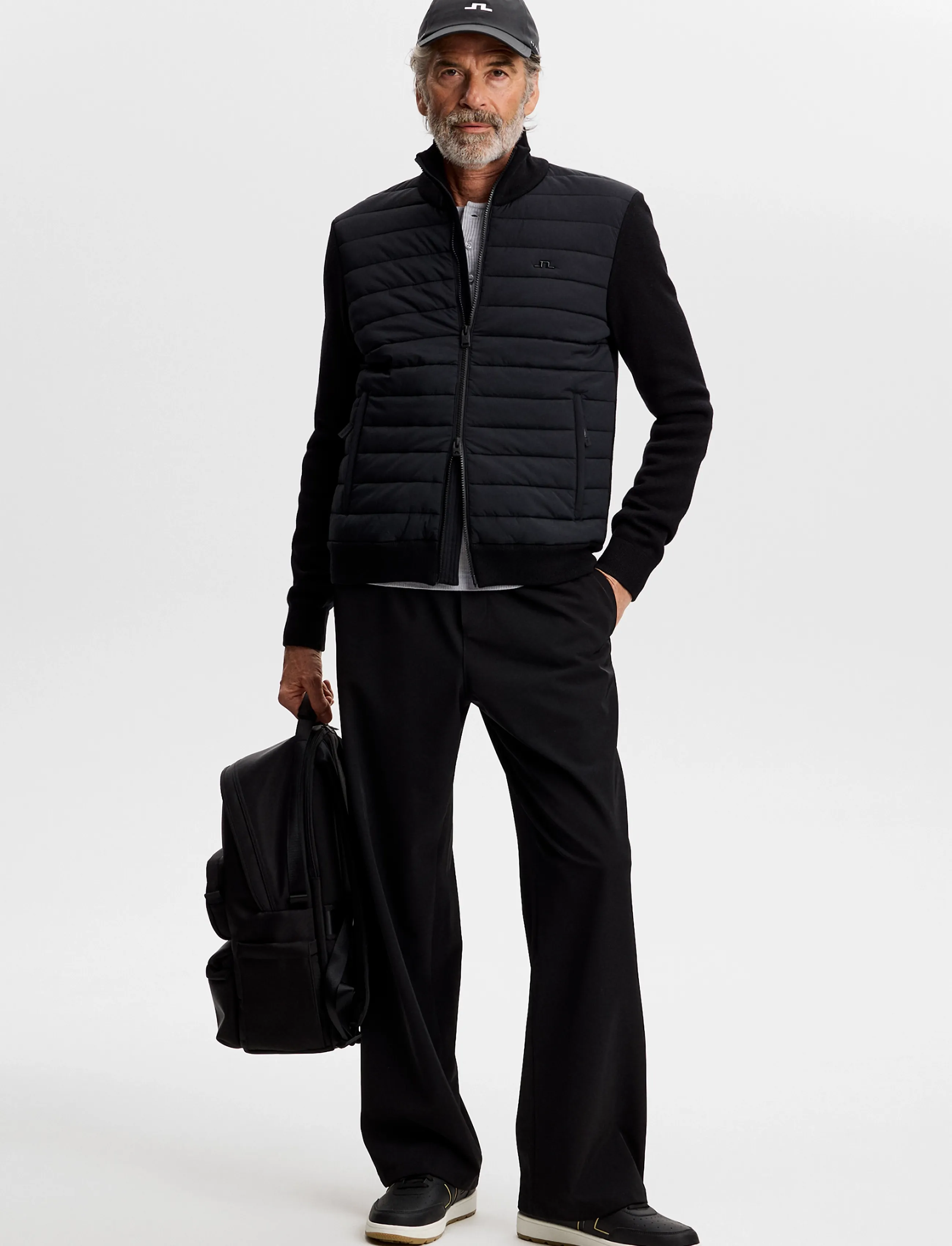 J. Lindeberg - Boen Knit Hybrid Jacket - hybrid jackets  - black - 3
