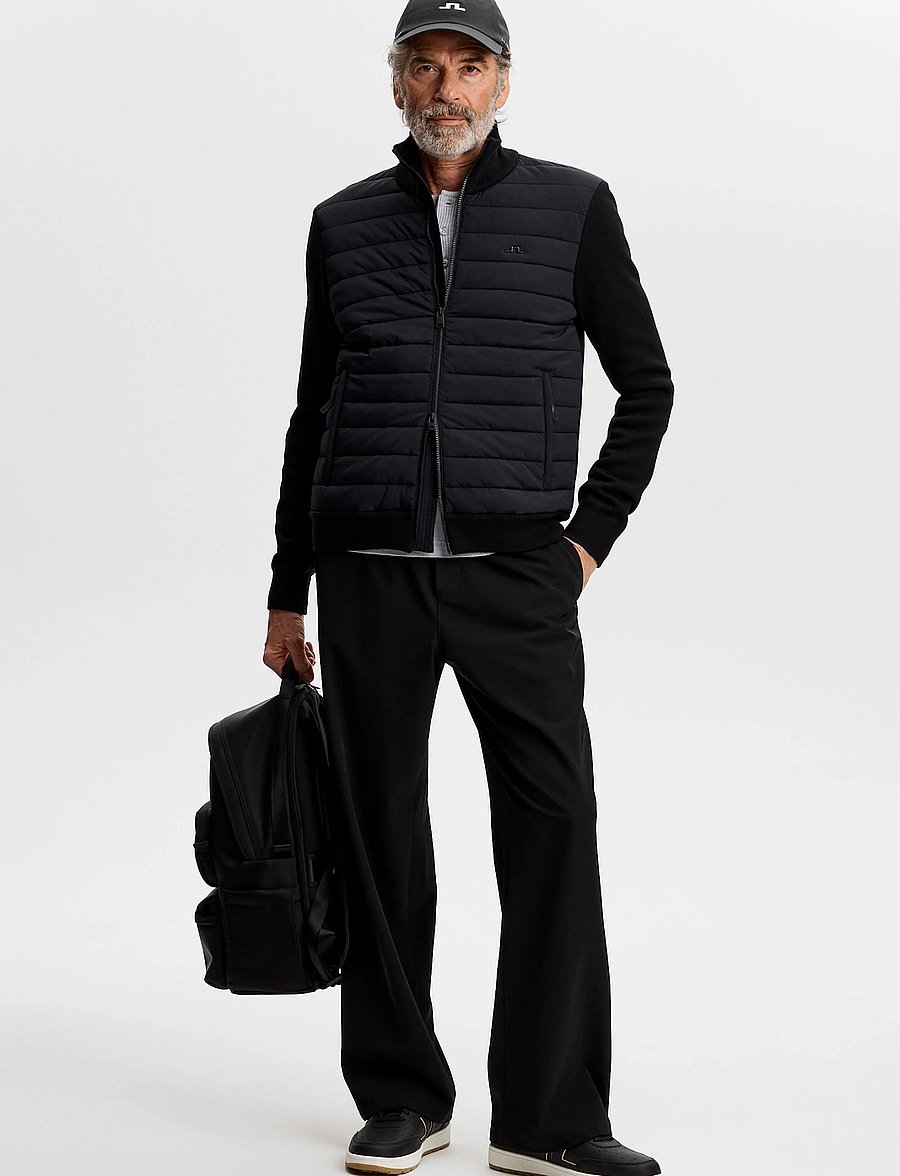J. Lindeberg - Boen Knit Hybrid Jacket - hybrid-jacken - black - 3