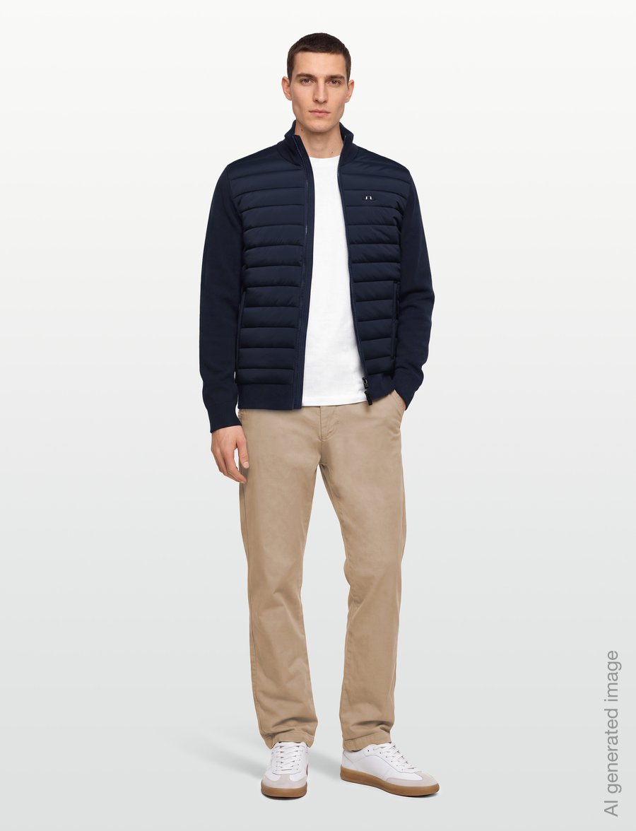 J. Lindeberg - Boen Knit Hybrid Jacket - hybrid jackets - jl navy - 0