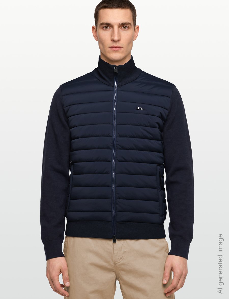 J. Lindeberg - Boen Knit Hybrid Jacket - hybrid jackets - jl navy - 3