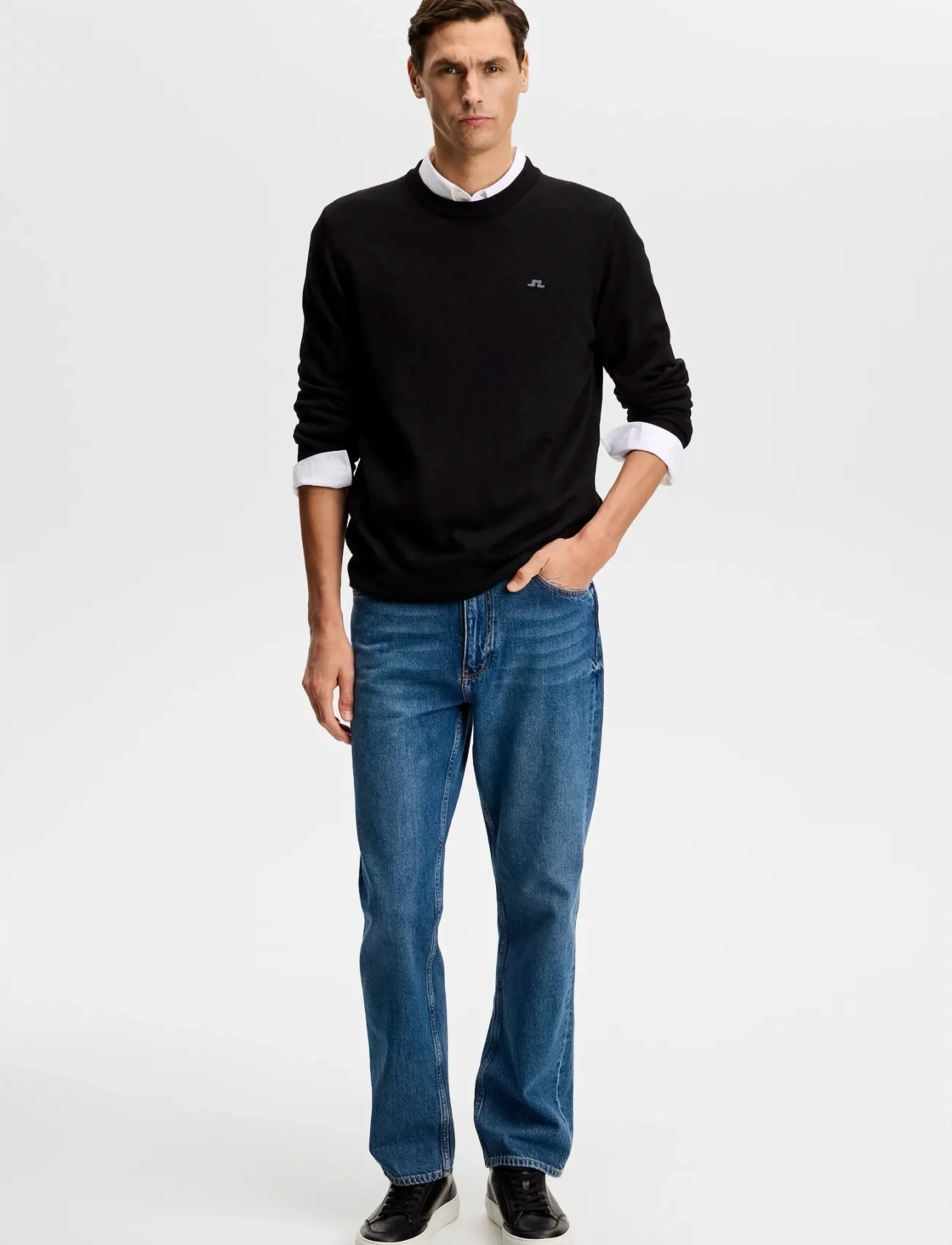 J. Lindeberg - Keane Merino Crew Neck - rundhalsad - black - 3