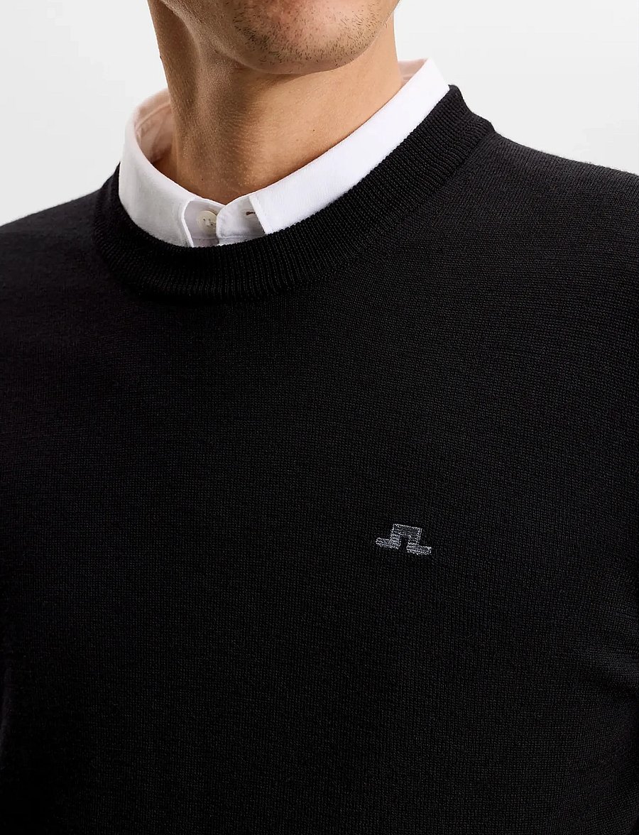 J. Lindeberg - Keane Merino Crew Neck - rundhalsad - black - 4