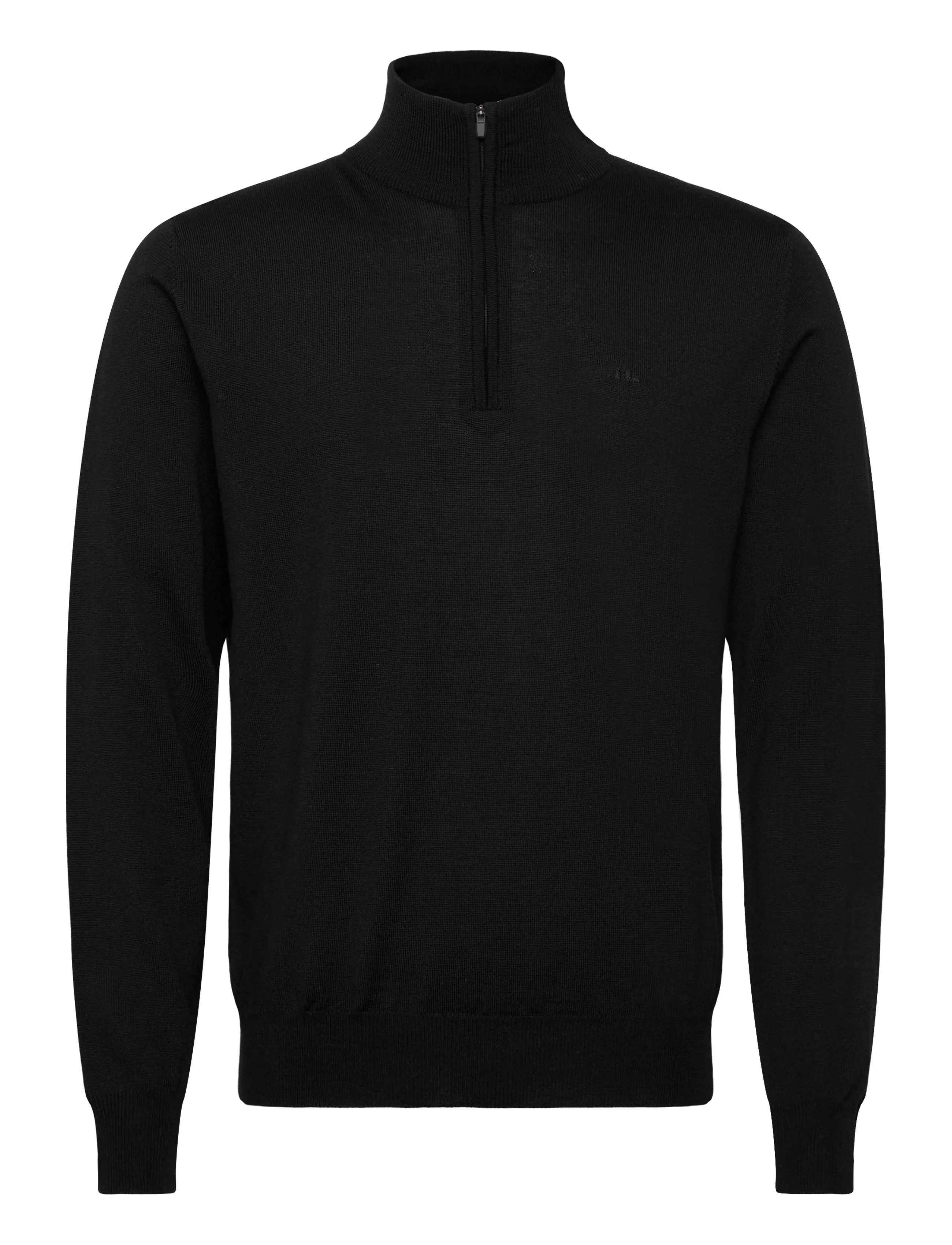 J. Lindeberg Kiyan Quarter Zip Sweater - Kudumid - BLACK / black