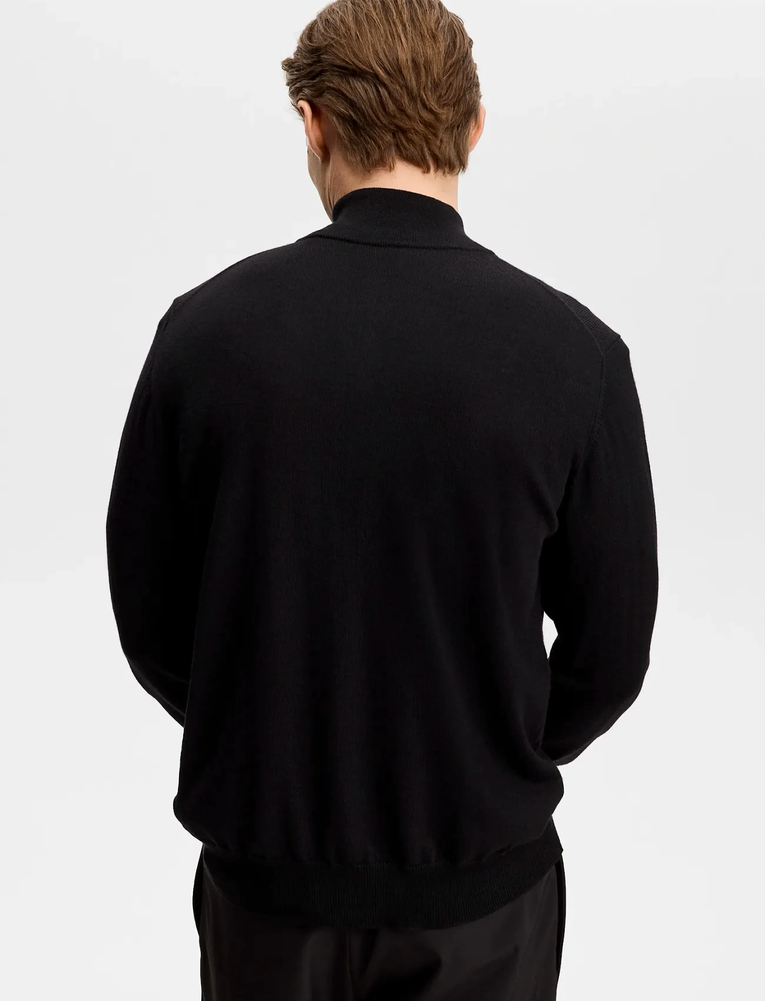 J. Lindeberg - Kiyan Quarter Zip Sweater - half zip jumpers - black - 3