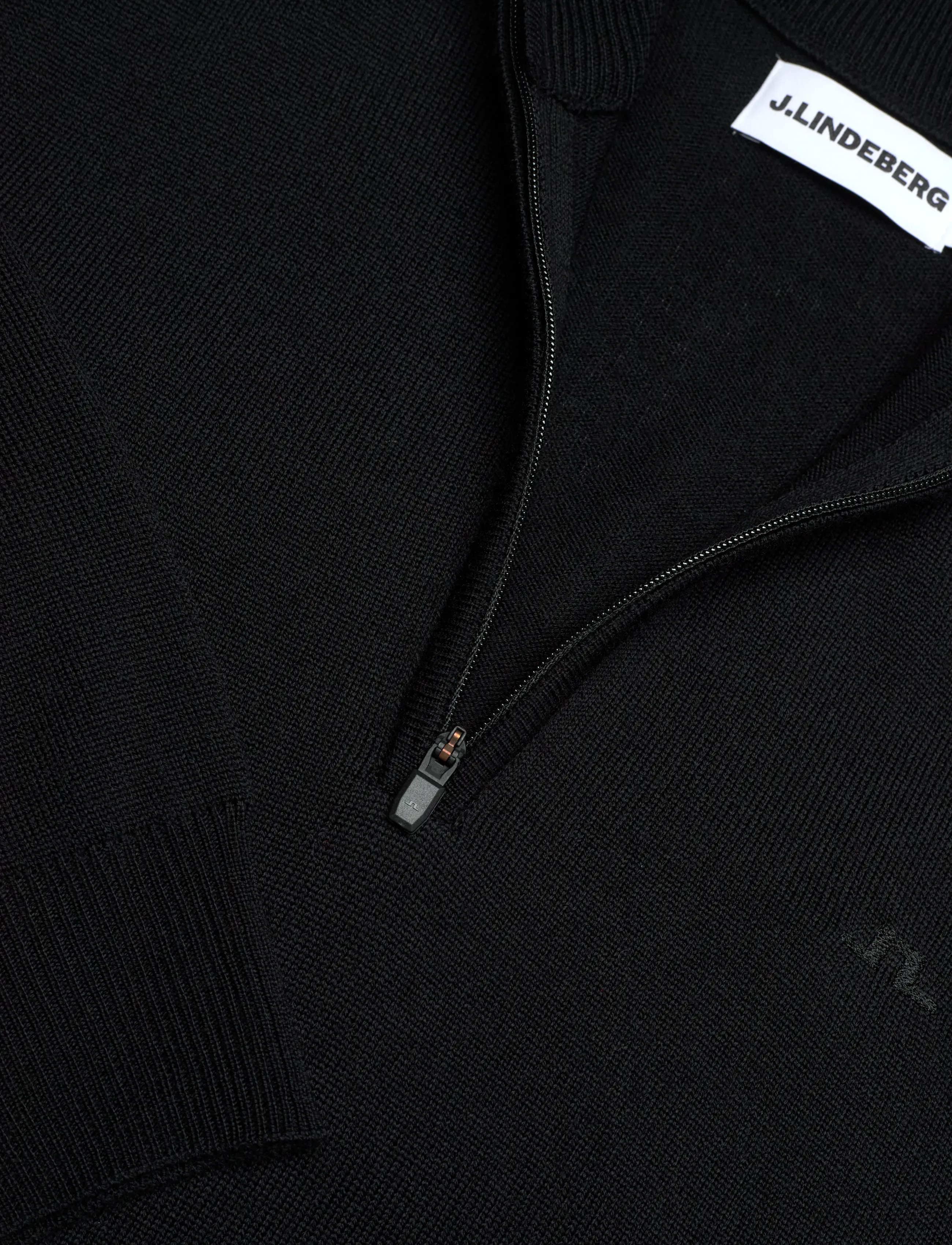 J. Lindeberg - Kiyan Quarter Zip Sweater - half zip jumpers - black - 5
