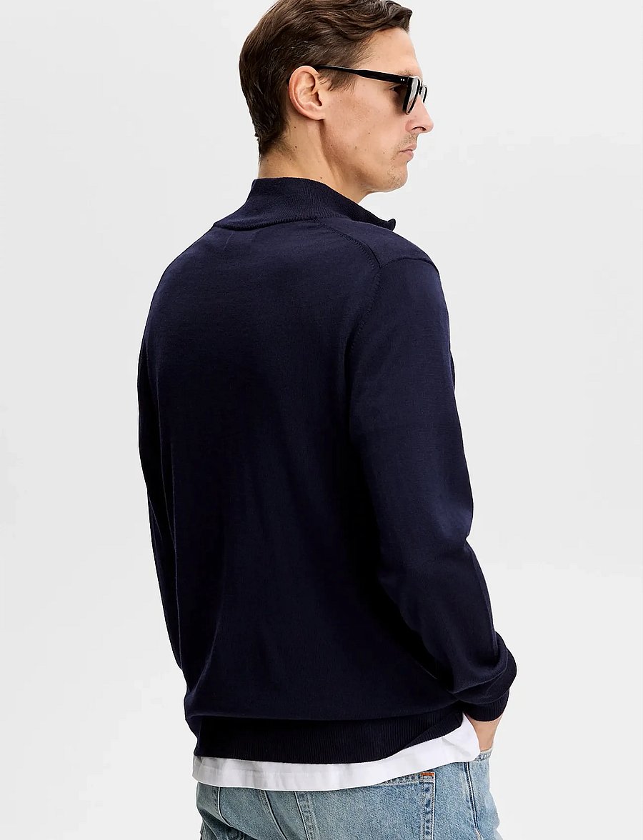 J. Lindeberg - Kiyan Quarter Zip Sweater - half zip - jl navy - 3