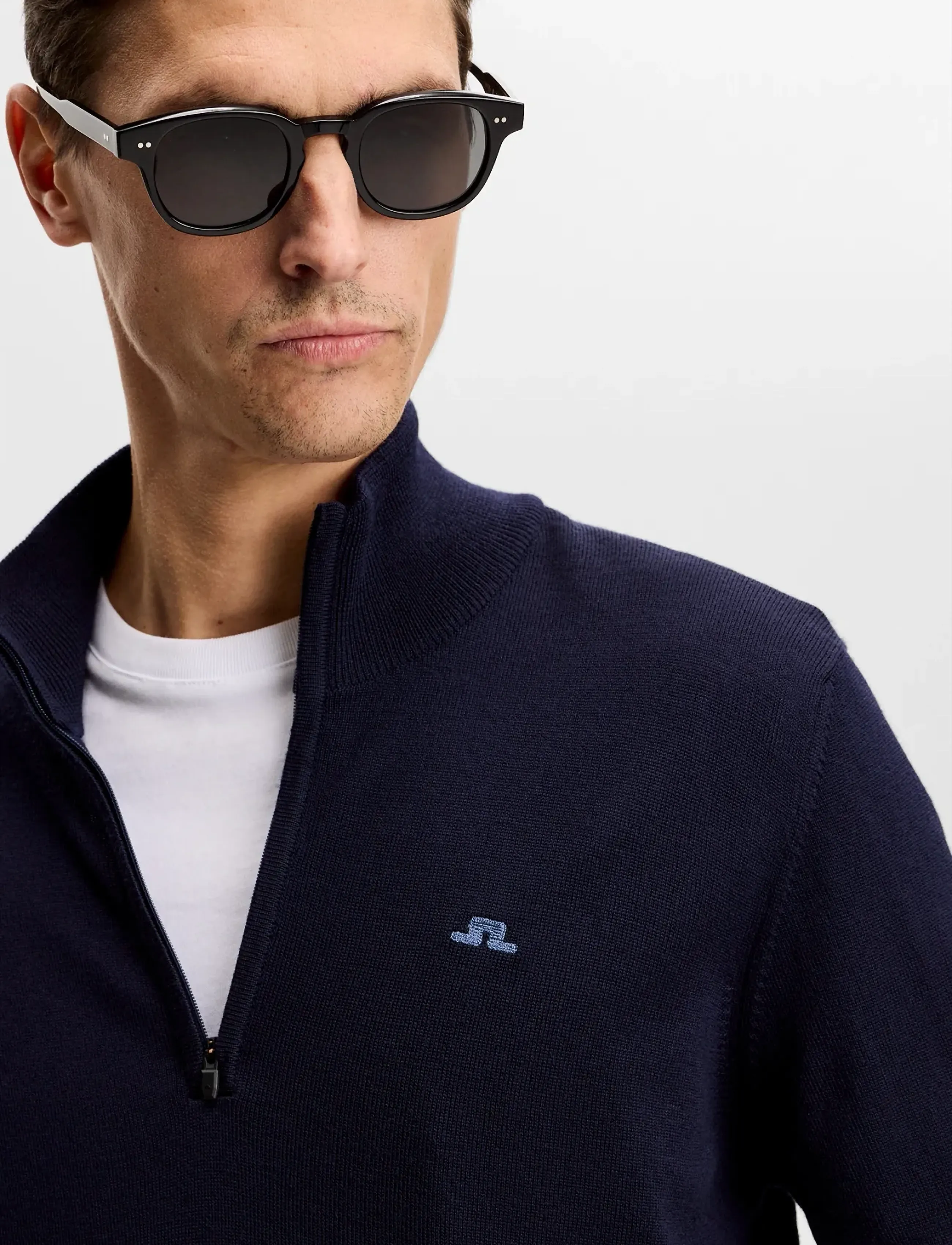 J. Lindeberg - Kiyan Quarter Zip Sweater - tõmblukk-kaelusega dressipluusid - jl navy - 5