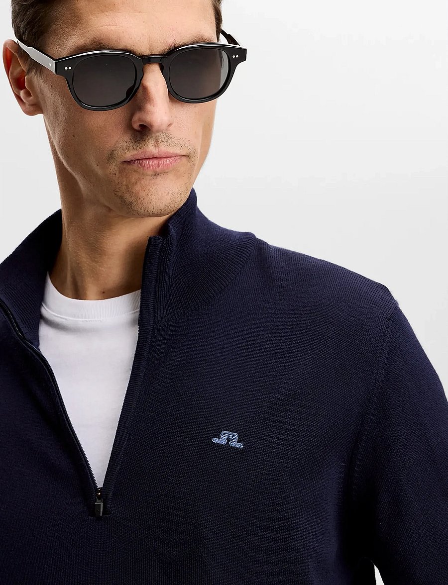 J. Lindeberg - Kiyan Quarter Zip Sweater - half zip - jl navy - 5