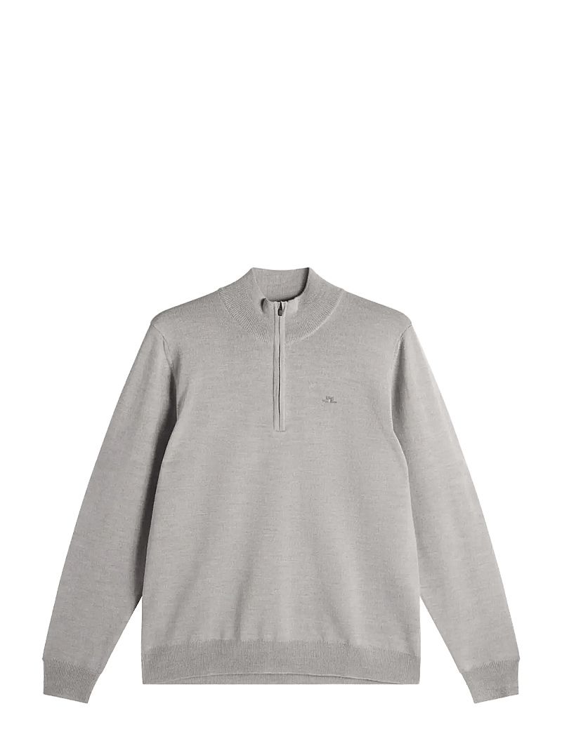 J. Lindeberg - Kiyan Quarter Zip Sweater - half zip - light grey melange - 1