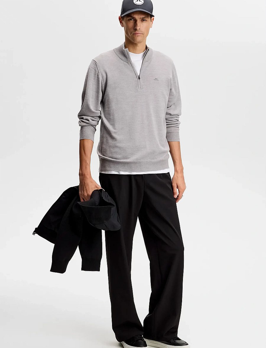 J. Lindeberg - Kiyan Quarter Zip Sweater - half zip-tröjor - light grey melange - 3