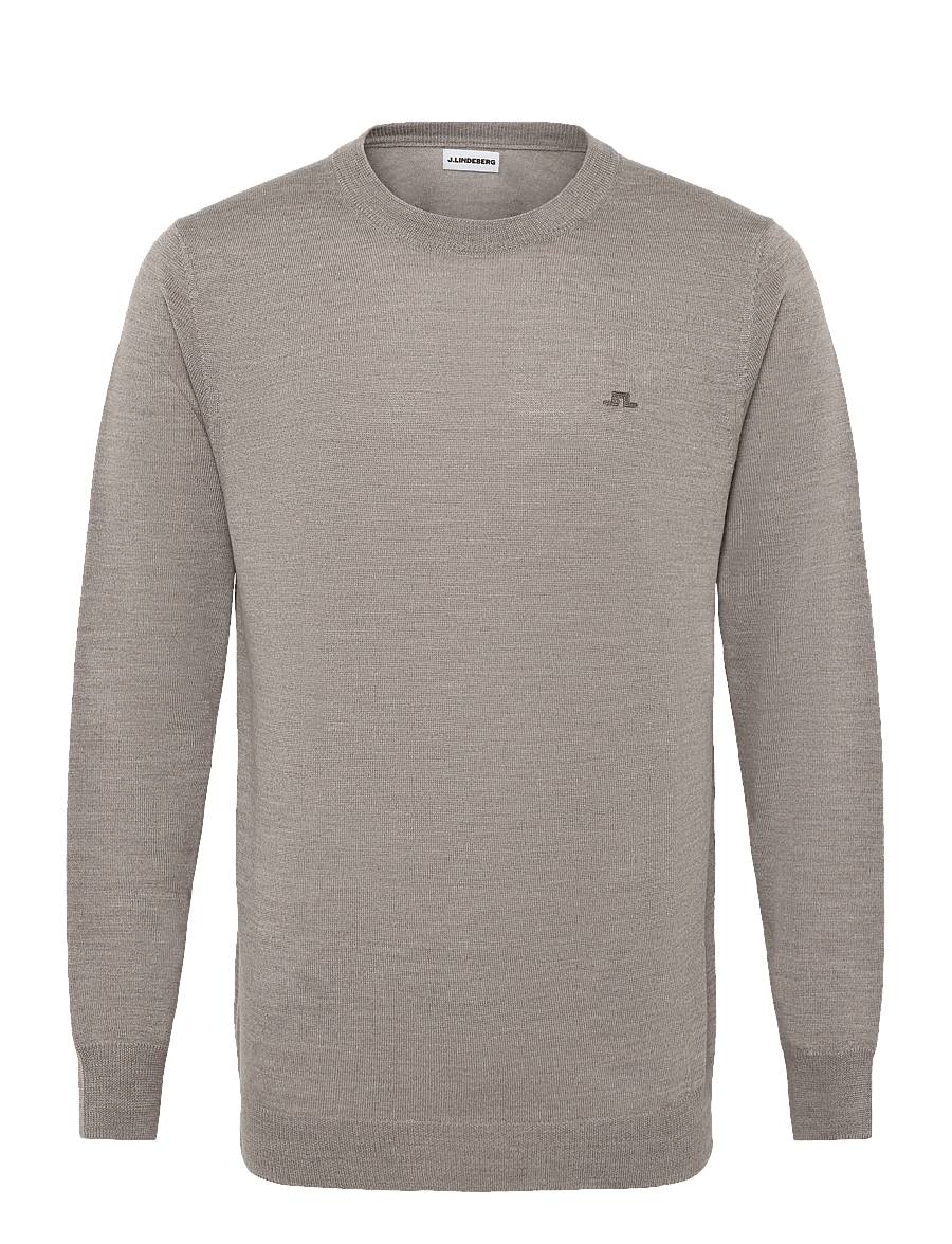 J. Lindeberg - KEANE MERINO CREW NECK - Ümara kaelusega - brindle melange - 0