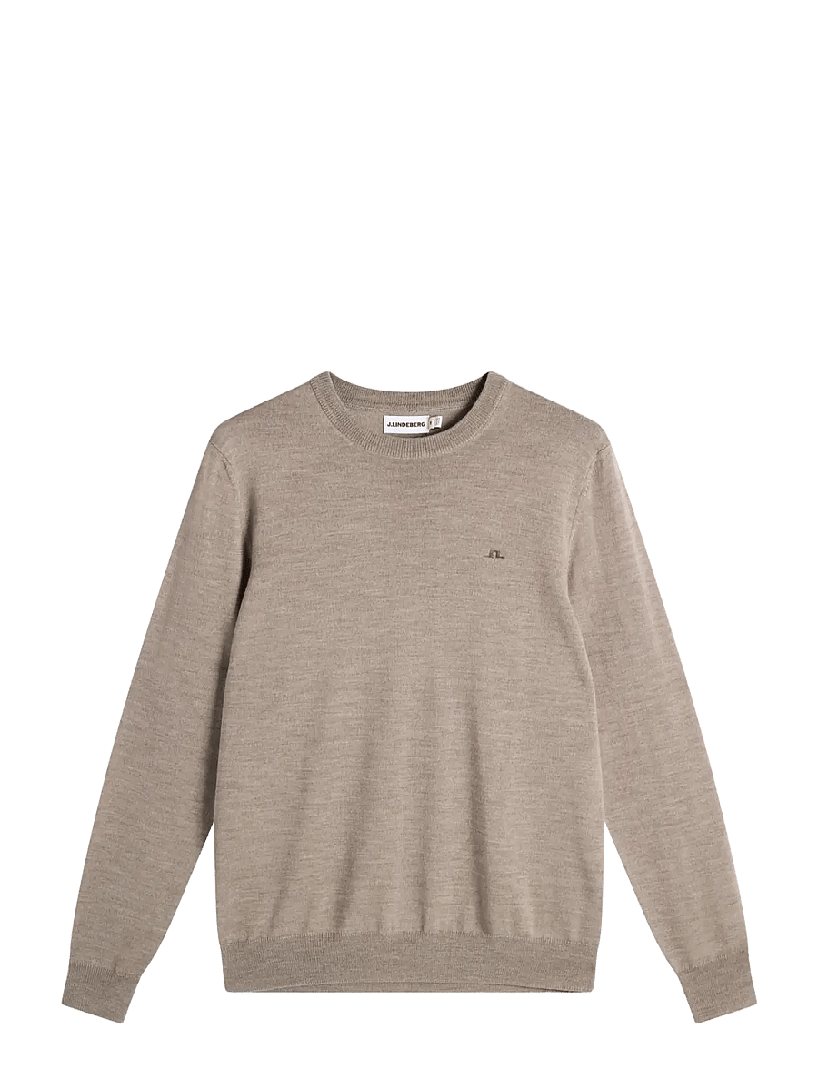 J. Lindeberg - KEANE MERINO CREW NECK - rundhals - brindle melange - 0