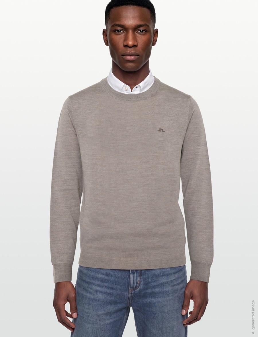 J. Lindeberg - KEANE MERINO CREW NECK - rundhalsad - brindle melange - 3
