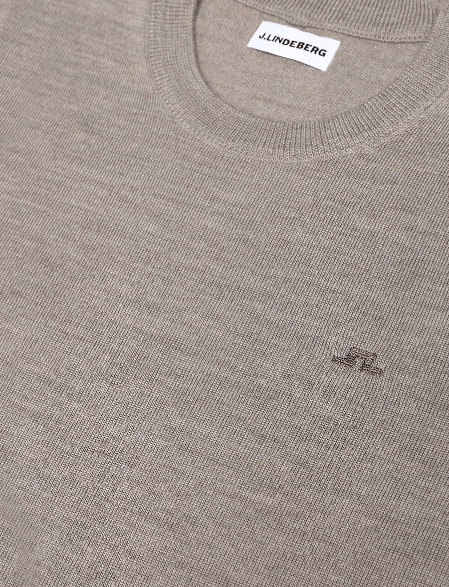 J. Lindeberg - KEANE MERINO CREW NECK - Ümara kaelusega - brindle melange - 2