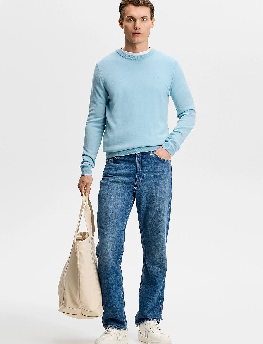 J. Lindeberg - KEANE MERINO CREW NECK - Ümara kaelusega - forget-me-not - 3