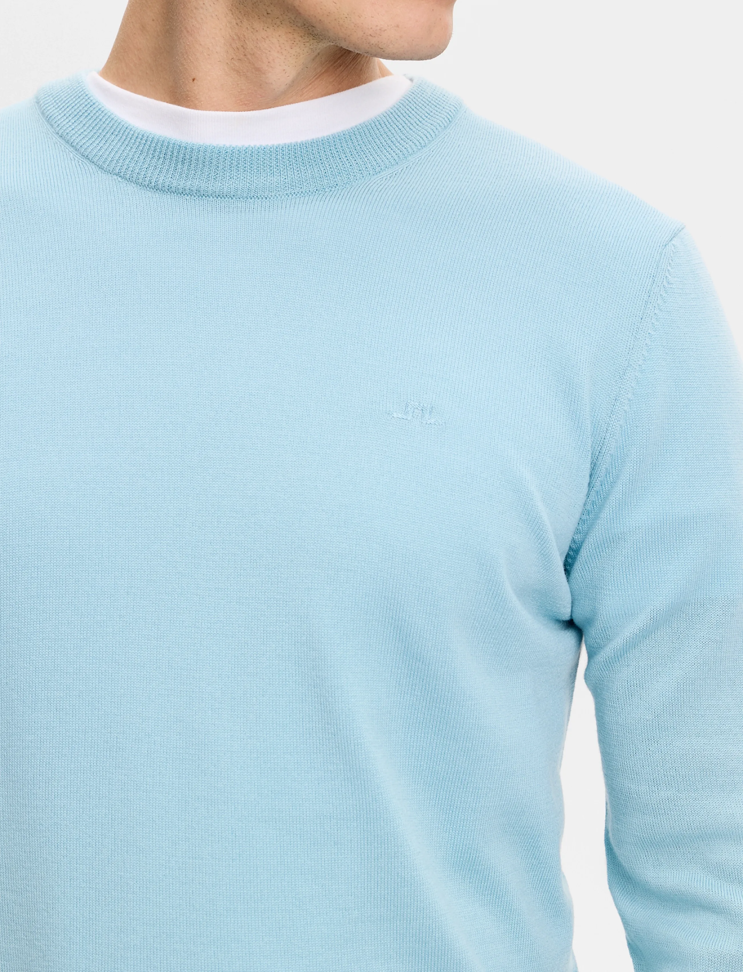 J. Lindeberg - KEANE MERINO CREW NECK - Ümara kaelusega - forget-me-not - 4