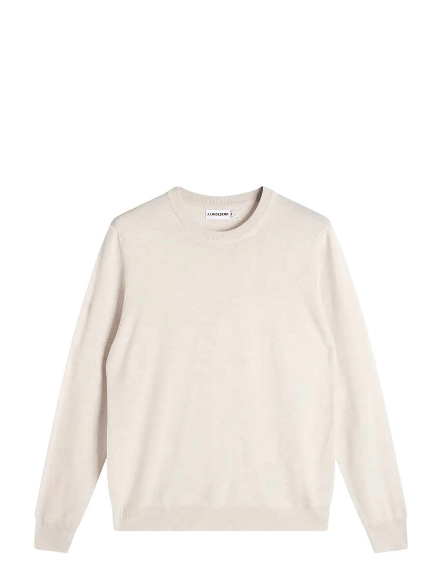 J. Lindeberg - KEANE MERINO CREW NECK - rundhals - moonbeam melange - 0