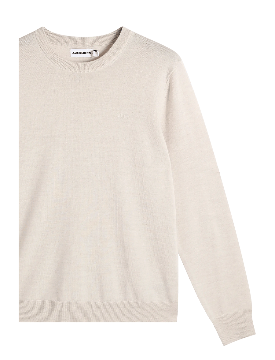 J. Lindeberg - KEANE MERINO CREW NECK - rundhals - moonbeam melange - 1
