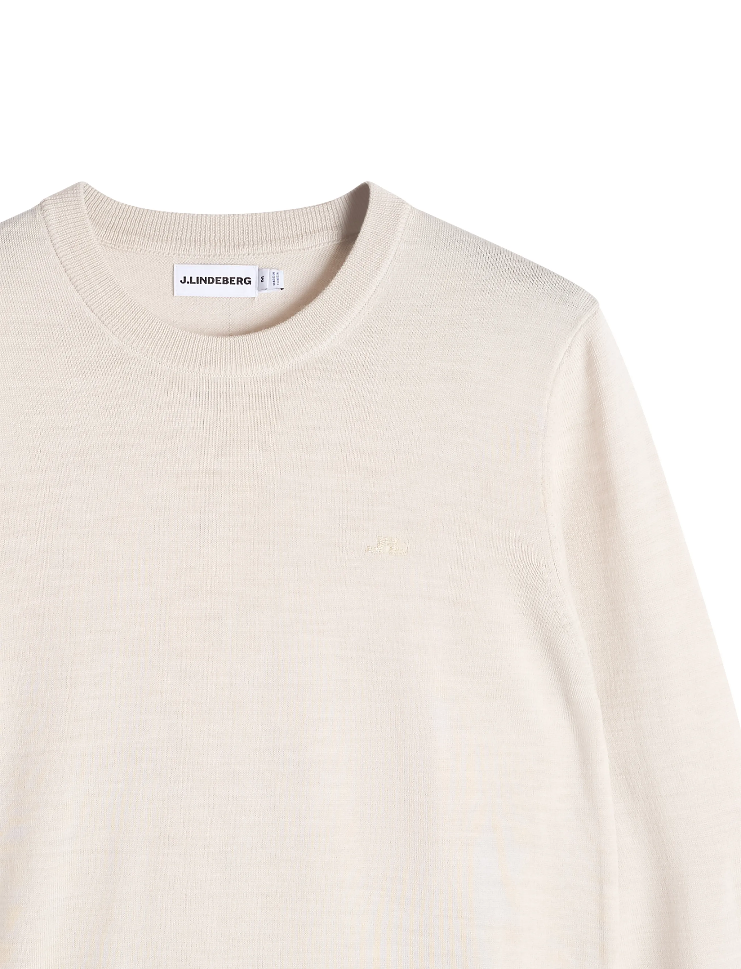 J. Lindeberg - KEANE MERINO CREW NECK - rundhals - moonbeam melange - 2
