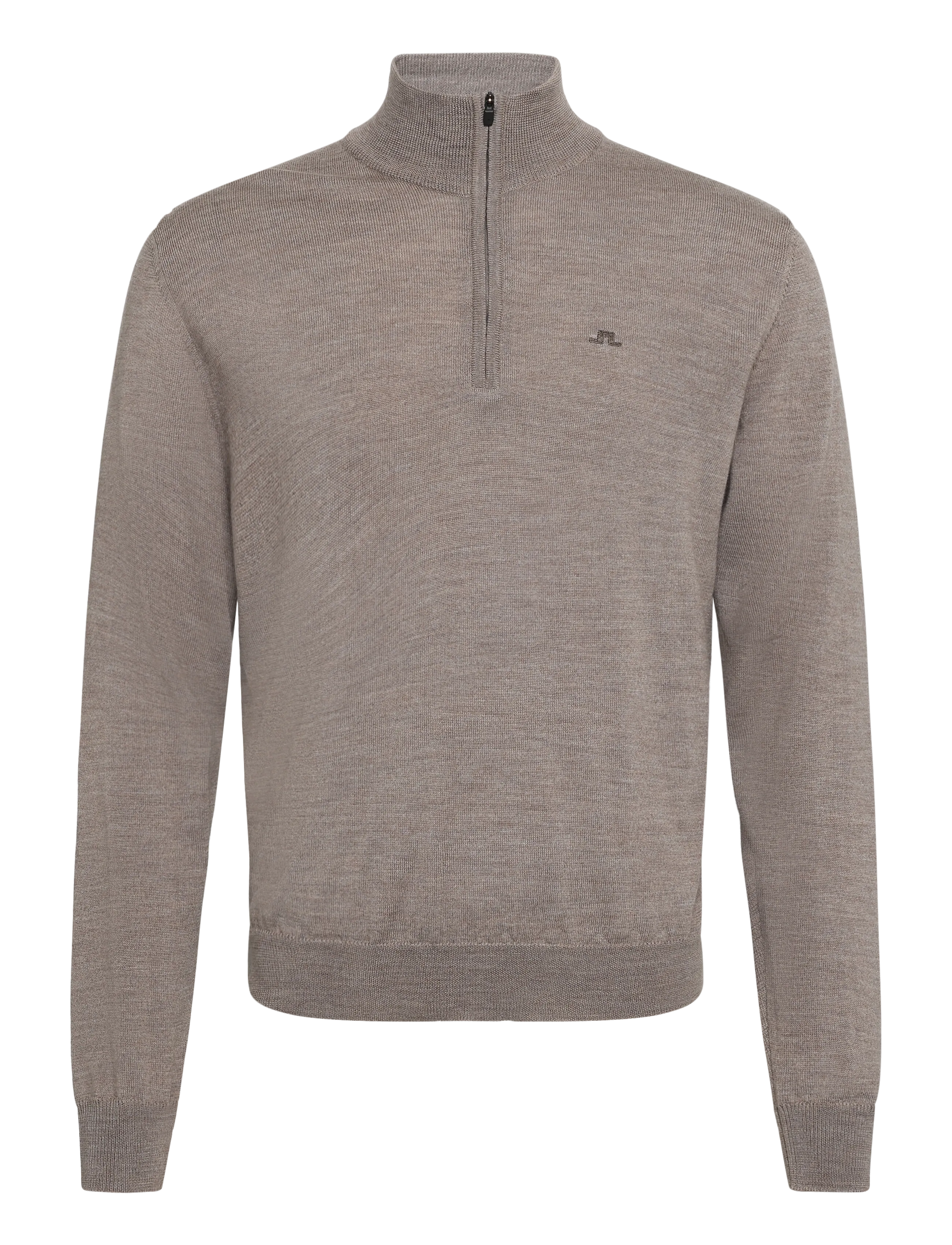 J. Lindeberg KIYAN QUARTER ZIP SWEATER - Campaign - BRINDLE MELANGE / beige