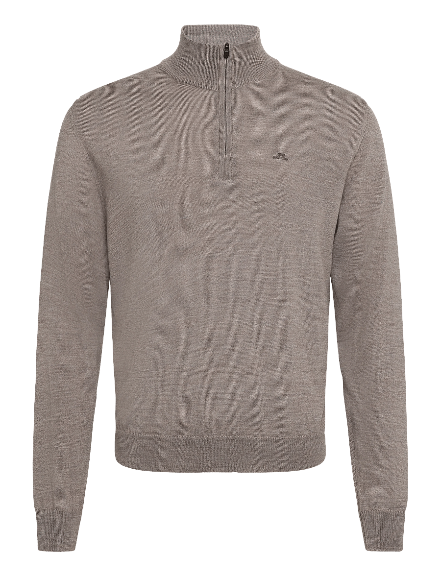 J. Lindeberg - KIYAN QUARTER ZIP SWEATER - halfzip strik - brindle melange - 1