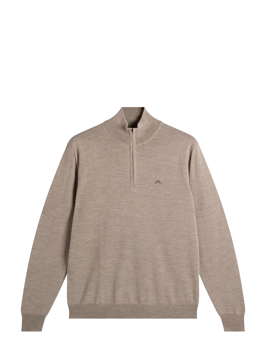 J. Lindeberg - KIYAN QUARTER ZIP SWEATER - pullover mit halbem reißverschluss - brindle melange - 0