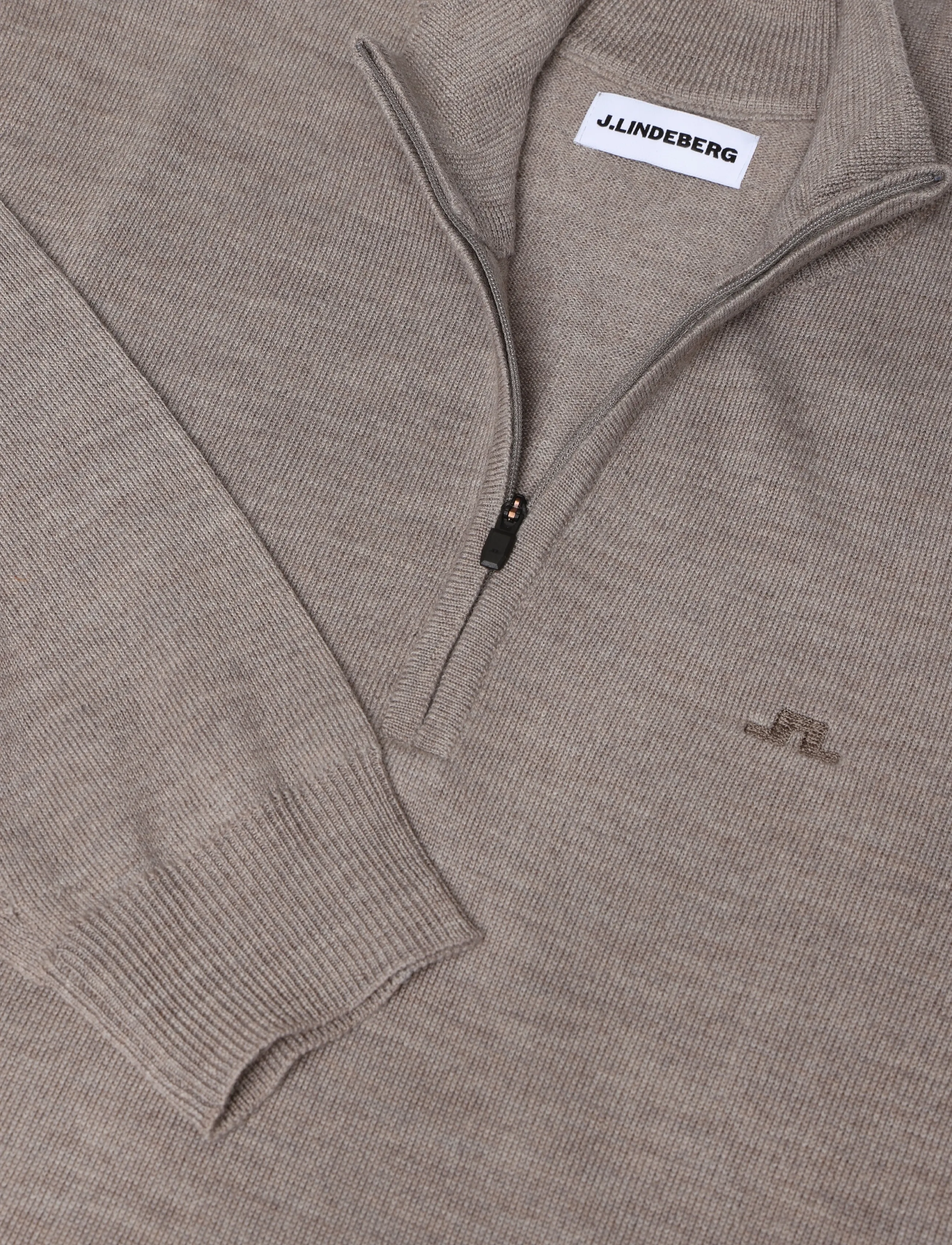 J. Lindeberg - KIYAN QUARTER ZIP SWEATER - half zip jumpers - brindle melange - 2