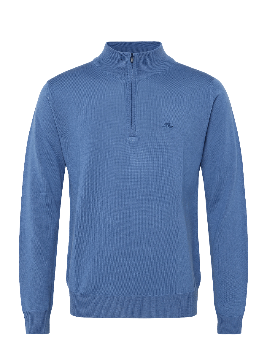 J. Lindeberg - KIYAN QUARTER ZIP SWEATER - poolpika lukuga džemprid - federal blue - 1