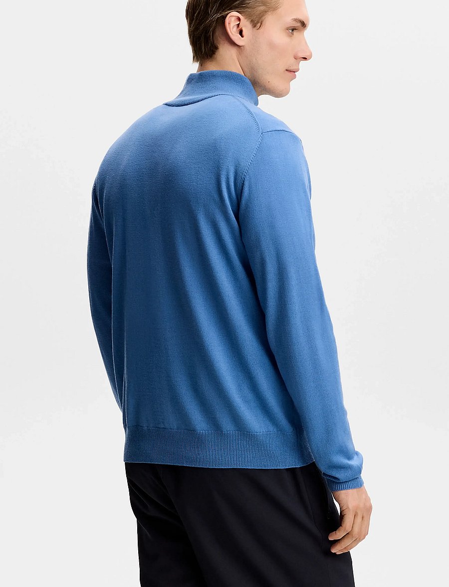 J. Lindeberg - KIYAN QUARTER ZIP SWEATER - pullover mit halbem reißverschluss - federal blue - 2