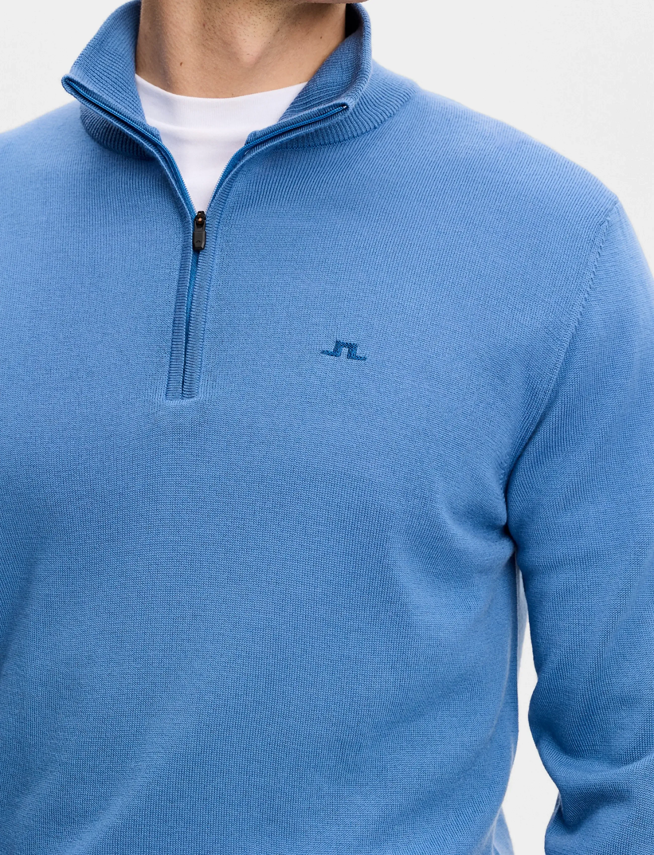 J. Lindeberg - KIYAN QUARTER ZIP SWEATER - pullover mit halbem reißverschluss - federal blue - 4
