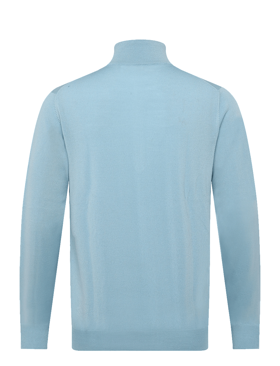 J. Lindeberg - KIYAN QUARTER ZIP SWEATER - poolpika lukuga džemprid - forget-me-not - 2