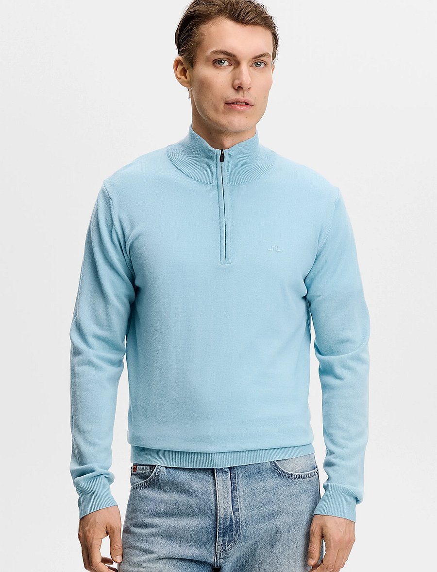 J. Lindeberg - KIYAN QUARTER ZIP SWEATER - half zip-tröjor - forget-me-not - 0