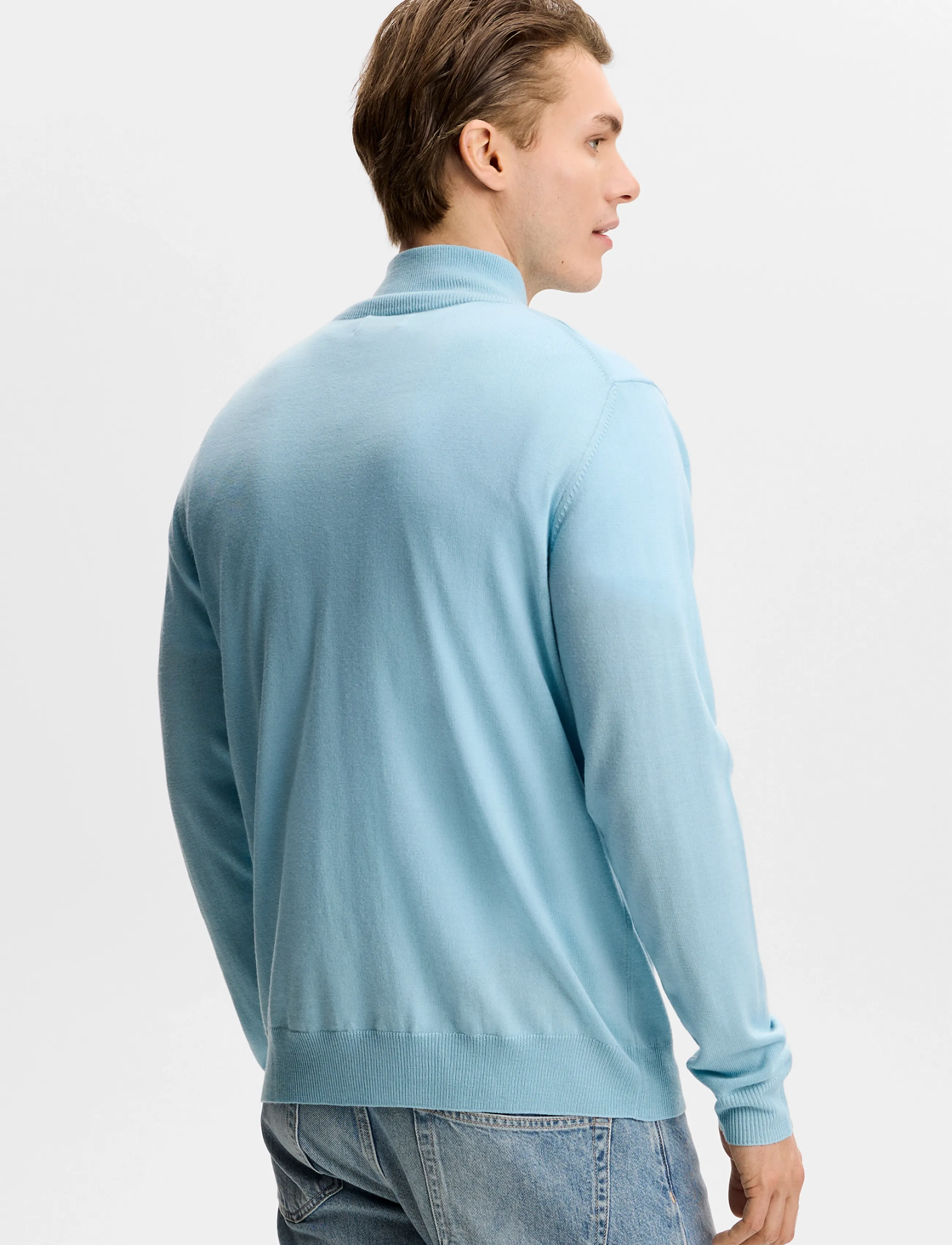 J. Lindeberg - KIYAN QUARTER ZIP SWEATER - half zip-tröjor - forget-me-not - 2